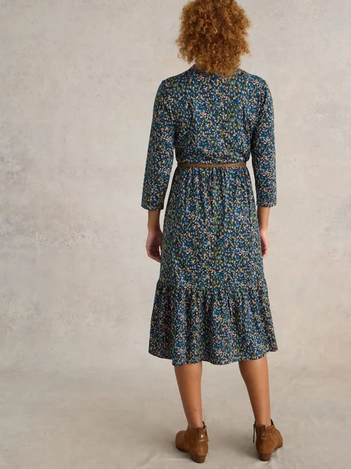 Robe en jersey Naya - Navy Multi - 42/R Image 4