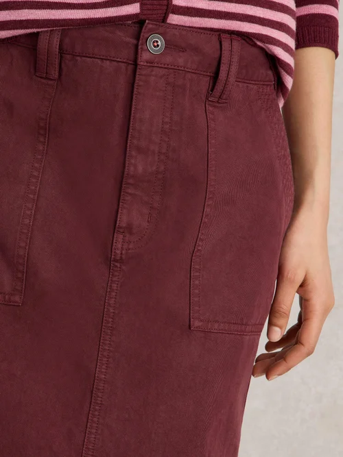 Jupe midi Maren - Dk Plum - 40/R Image 3