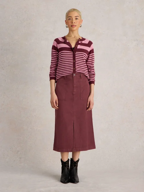Jupe midi Maren - Dk Plum - 34/R Image 2