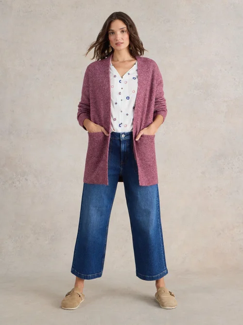 CARDIGAN LONG ERIN - Dk Plum - XL Image 2