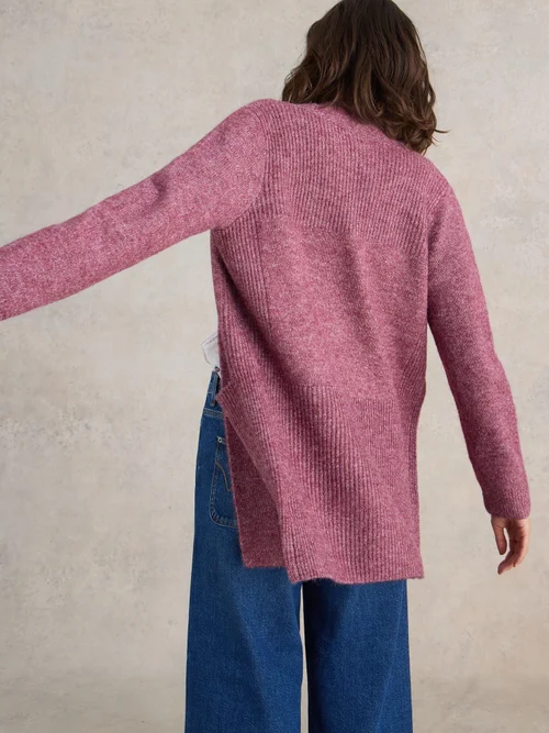 CARDIGAN LONG ERIN - Dk Plum - XL Image 4