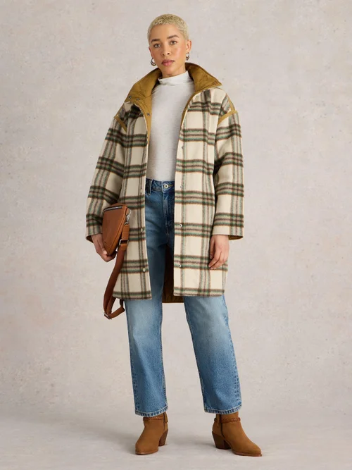 Manteau réversible à carreaux Marlowe - Ivory Mlt - 52 Image 2