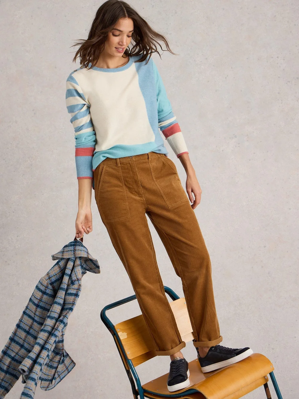 Pantalon En Velours Côtelé Twister - Mid Tan - 52 Image 1
