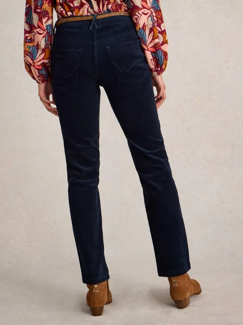 Pantalon Droit En Velours Côtelé Brooke - Dark Navy - 52/R Image 4