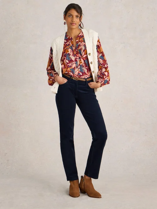 Pantalon Droit En Velours Côtelé Brooke - Dark Navy - 52/R Image 2