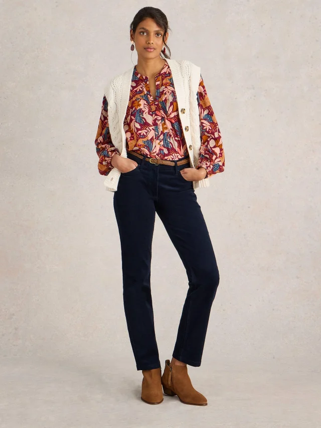 Pantalon Droit En Velours Côtelé Brooke