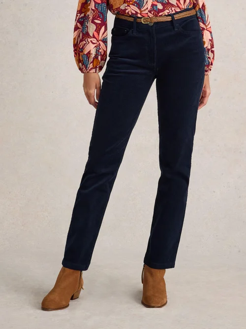 Pantalon Droit En Velours Côtelé Brooke - Dark Navy - 52/R Image 3