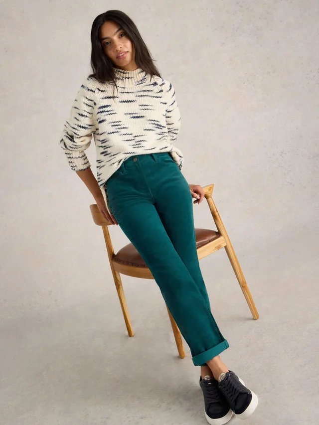 Pantalon Droit En Velours Côtelé Brooke