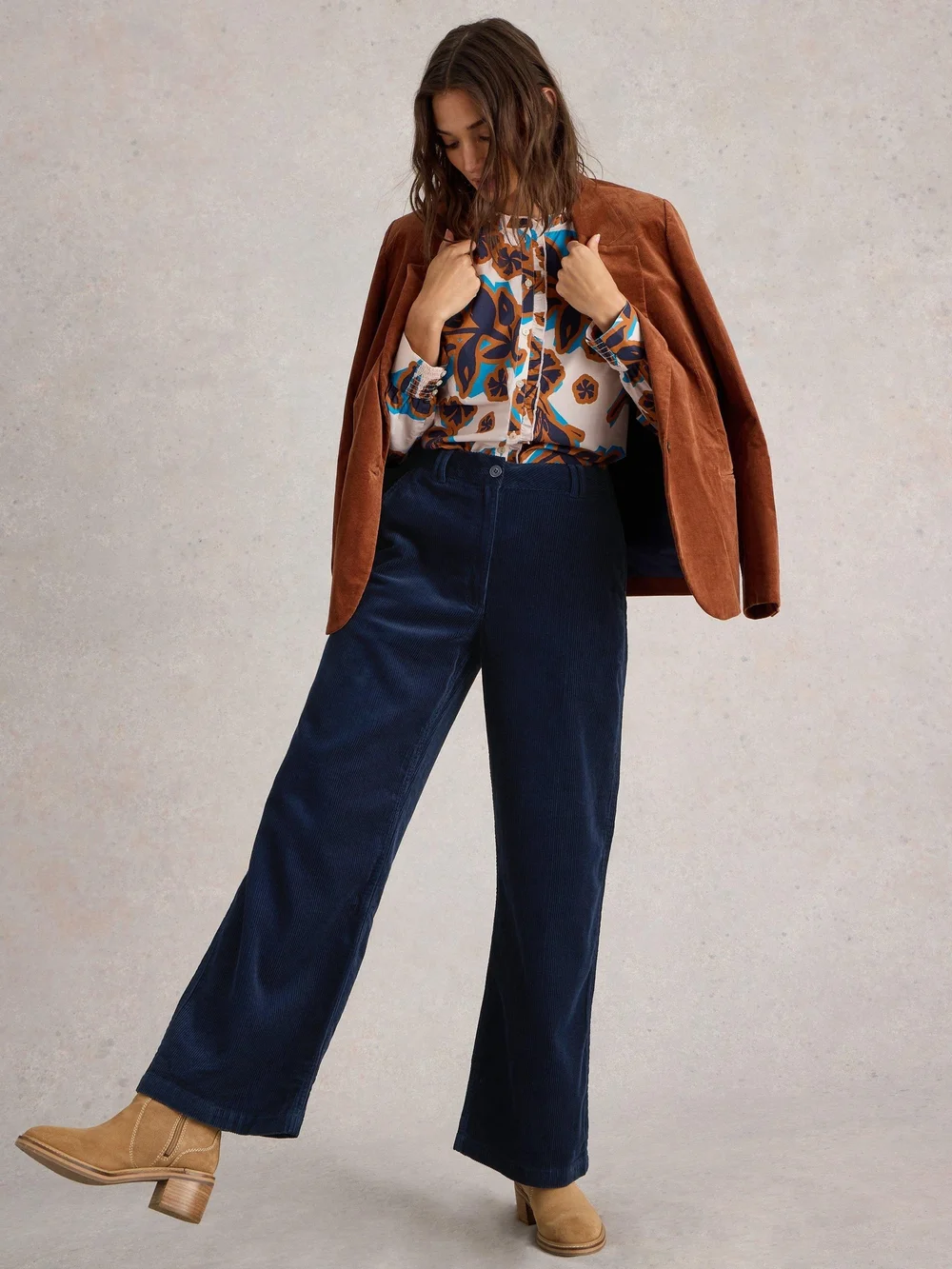 Pantalon large Belle Cord - Dark Navy - 52/R Image 1