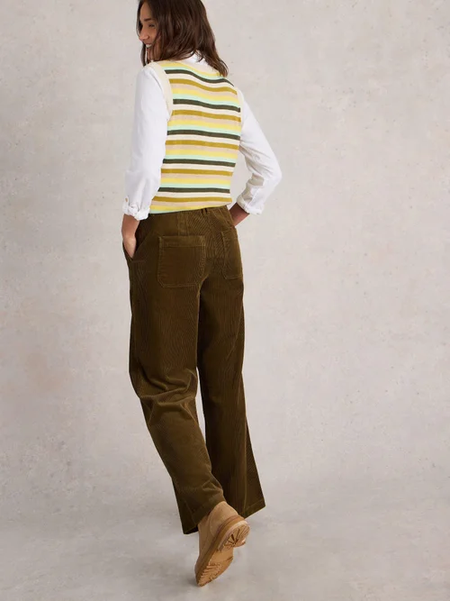 Pantalon large Belle Cord - Khaki Grn - 52/R Image 4