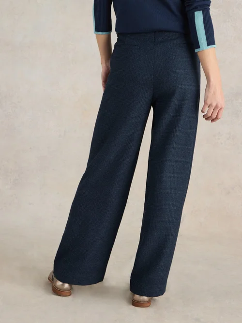 Pantalon large Una Tweedy - Navy Multi - 42/R Image 4