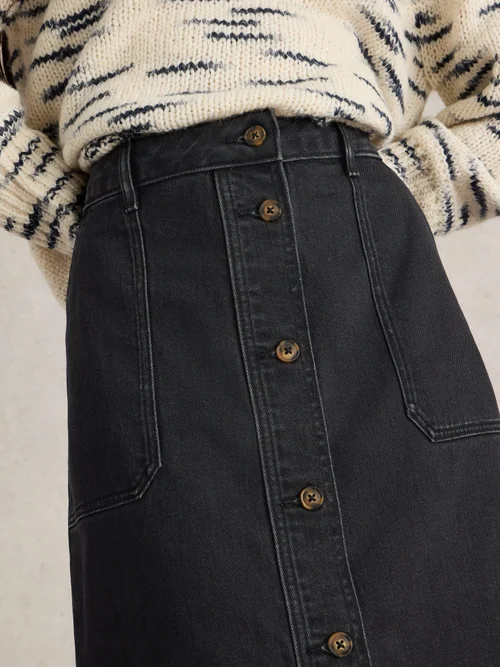 Jupe midi en denim Colleen - Blk Denim - 52/R Image 3