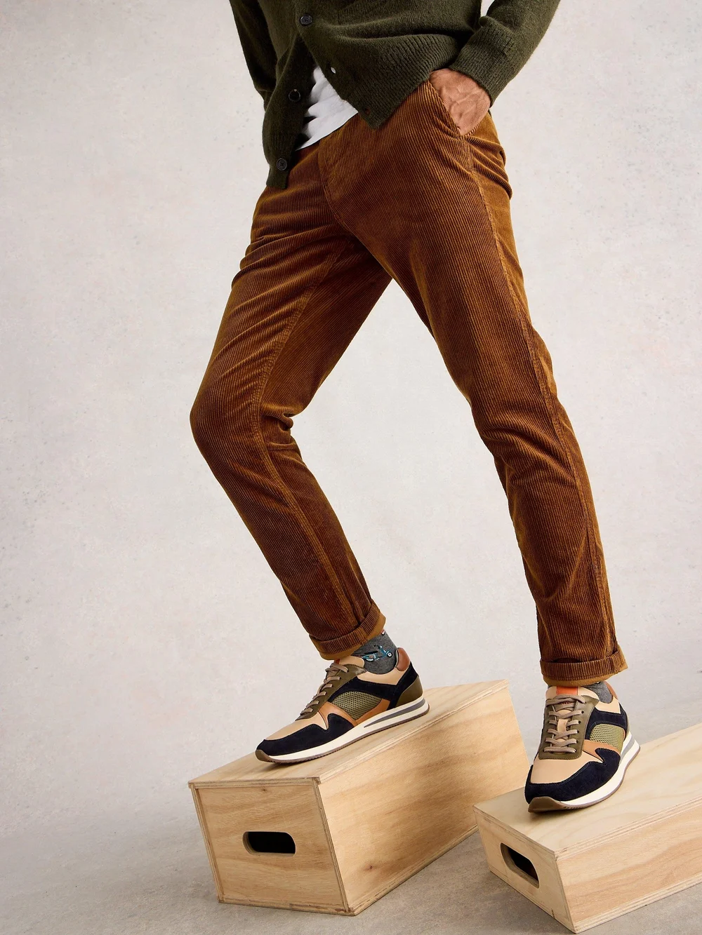 Pantalon en velours côtelé Kimber - Mid Tan - 38/R Image 1