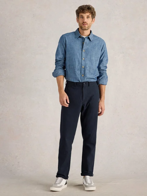 Pantalon chino à rayures fines - Navy Multi - 40/R Image 2