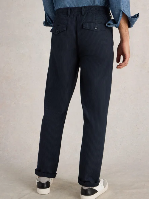 Pantalon chino à rayures fines - Navy Multi - 40/R Image 4