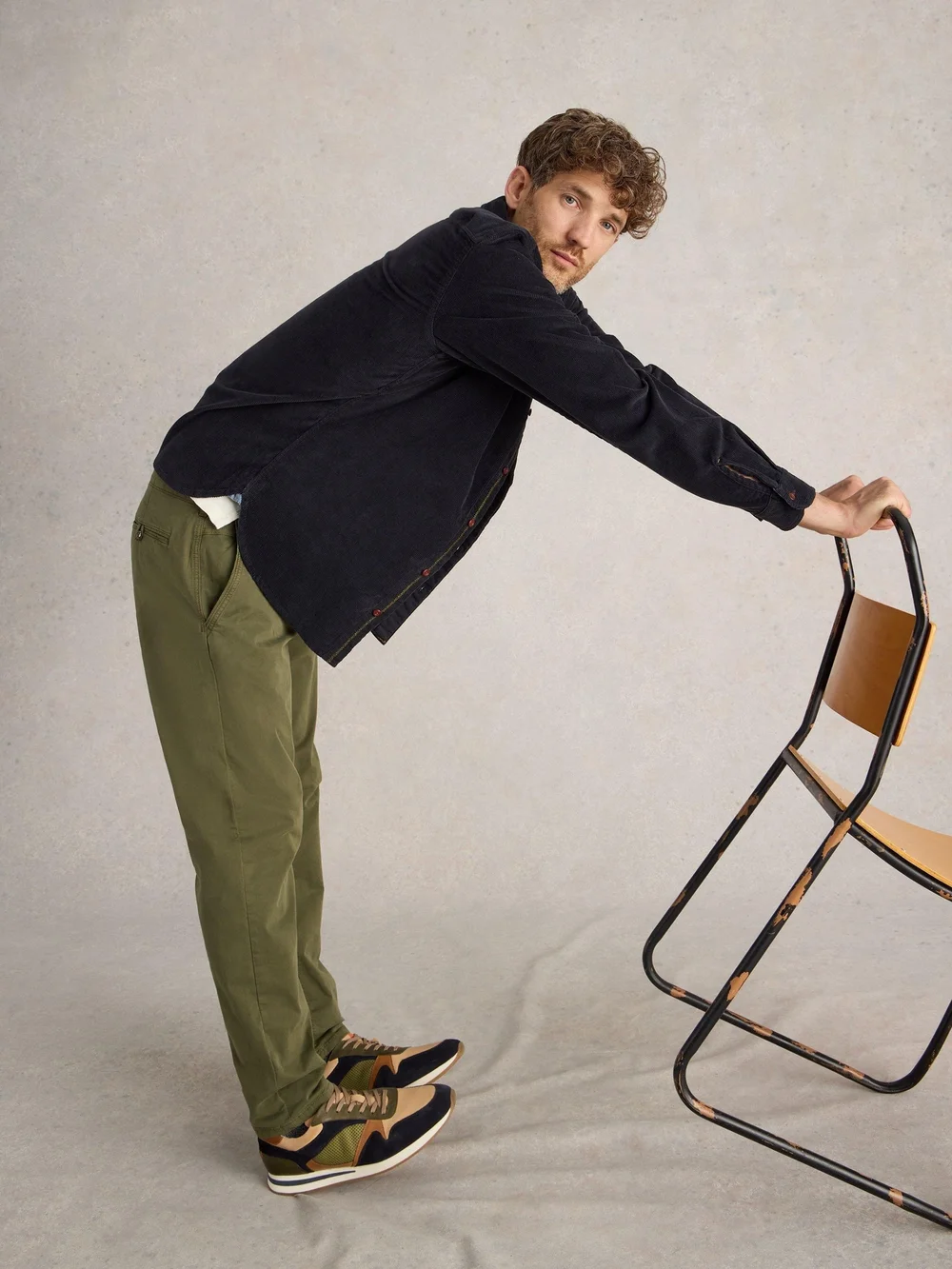 Chemise en velours Griffin - Dark Navy - S Image 1