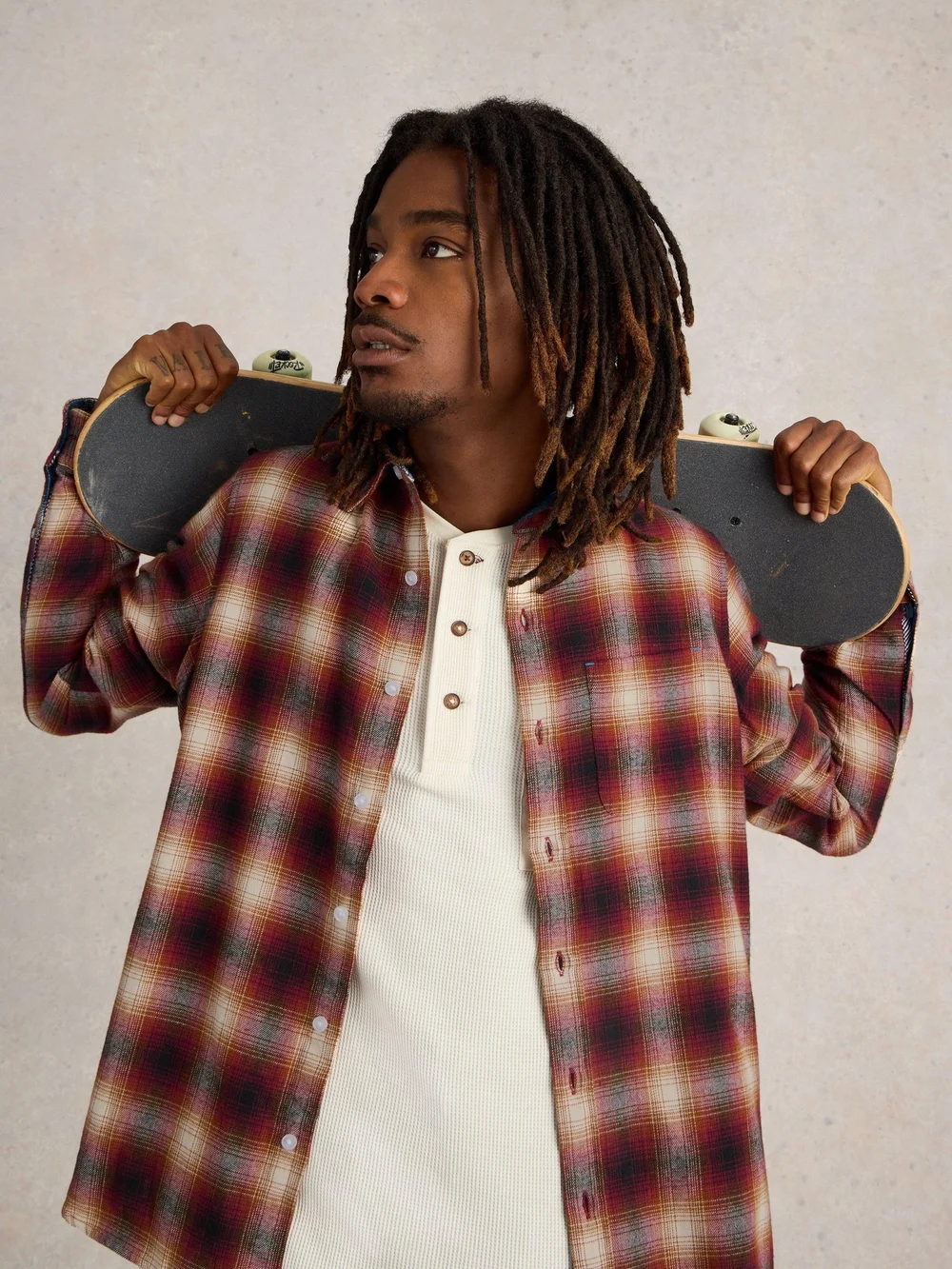 Chemise à carreaux en flanelle Moxley - Red Mlt - XXXL Image 1