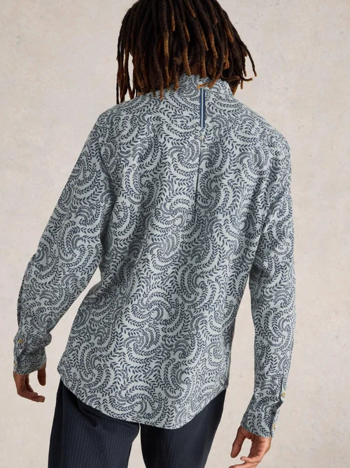 Chemise imprimée feuilles - Blue Mlt - XXXL Image 4