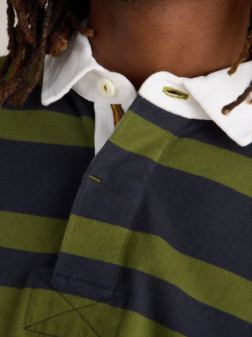 Chemise de rugby LS Stripe - Green Mlt - S Image 3