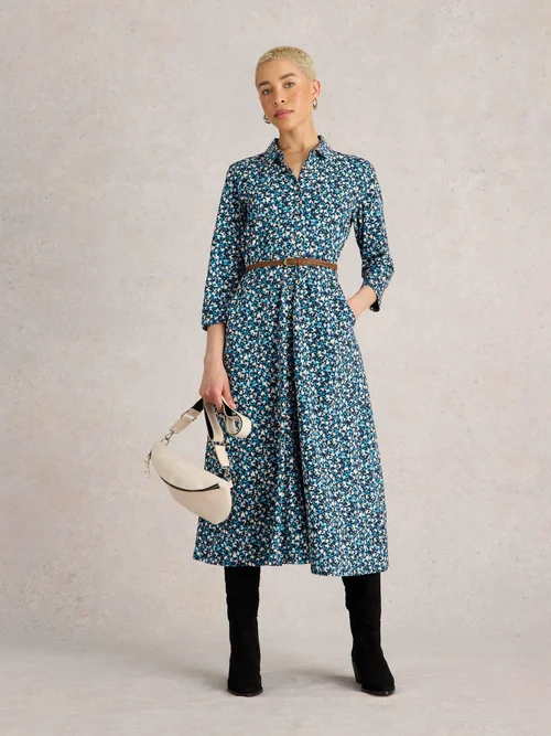 Robe chemise en jersey Rua - Navy Multi - 52/R Image 2