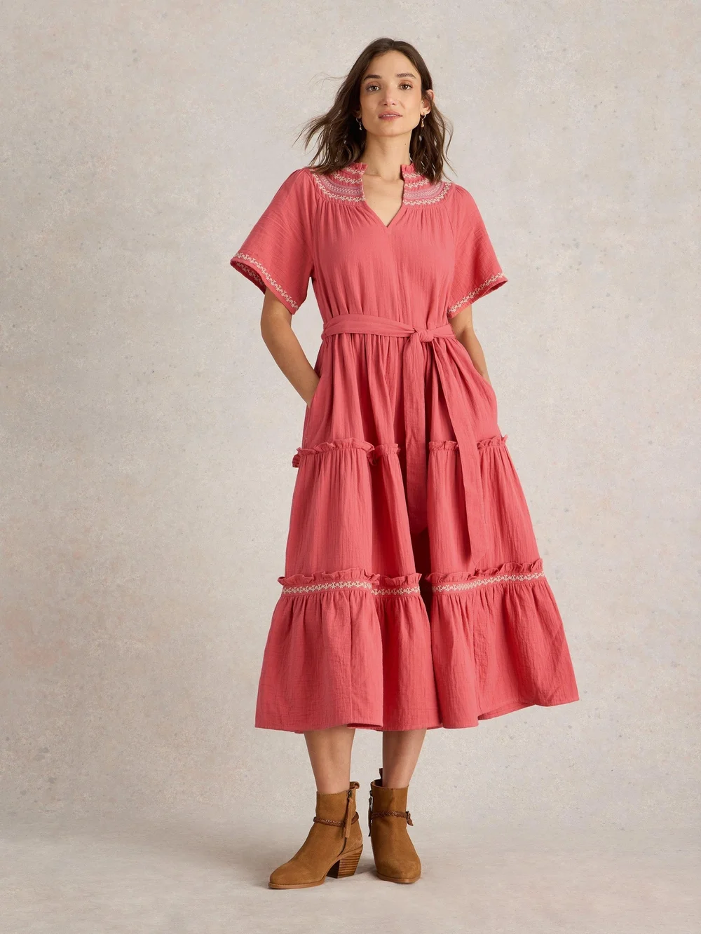 Robe double tissu Coralie - Pink Mlt - 52 Image 1