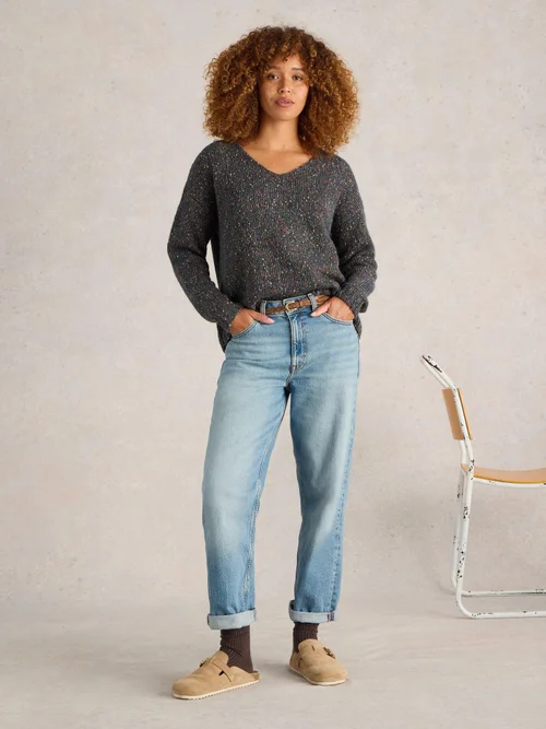 PULL EN V TEXTURÉ - Teal Mlt - 52 Image 2