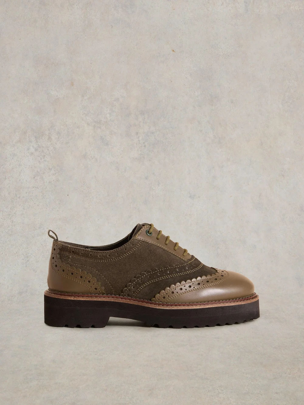 Bottines à lacets épaisses - Khaki Grn - 36 Image 1