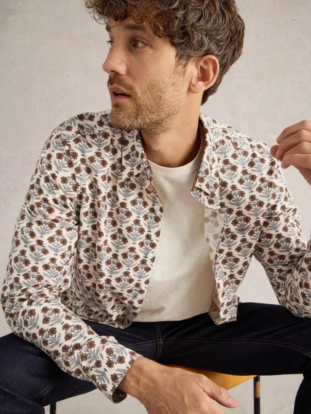 Chemise imprimée grand pissenlit