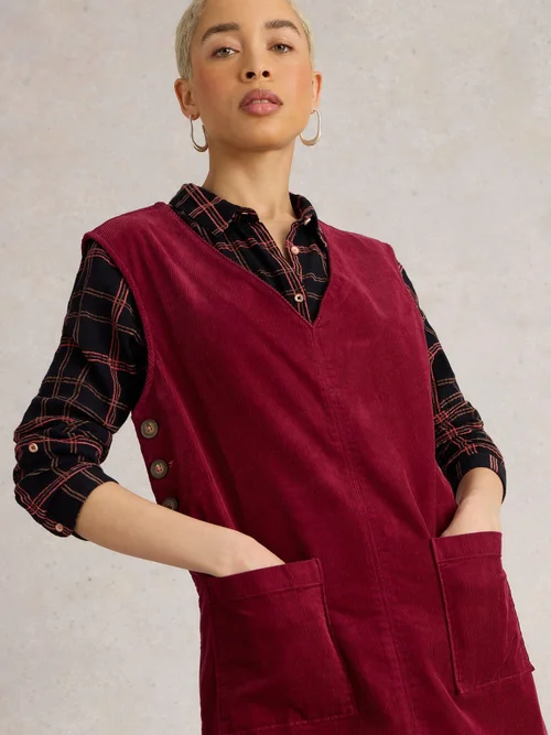 Tablier en corduroy érable - Dk Red - 36 Image 3