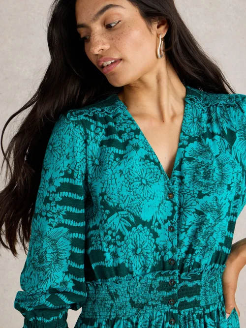 Robe en jersey froncé Jonie - Green Pr - 52 Image 3