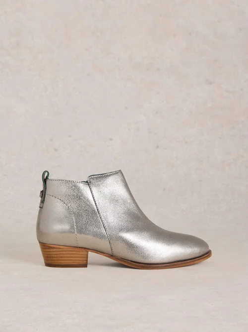 Bottines En Cuir Willow - Pewter Met - 41 Image 1