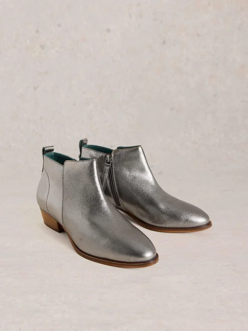 Bottines En Cuir Willow - Pewter Met - 41 Image 2