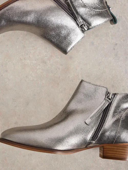 Bottines En Cuir Willow - Pewter Met - 41 Image 3