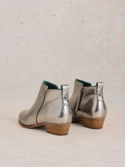 Bottines En Cuir Willow - Pewter Met - 41 Image 4