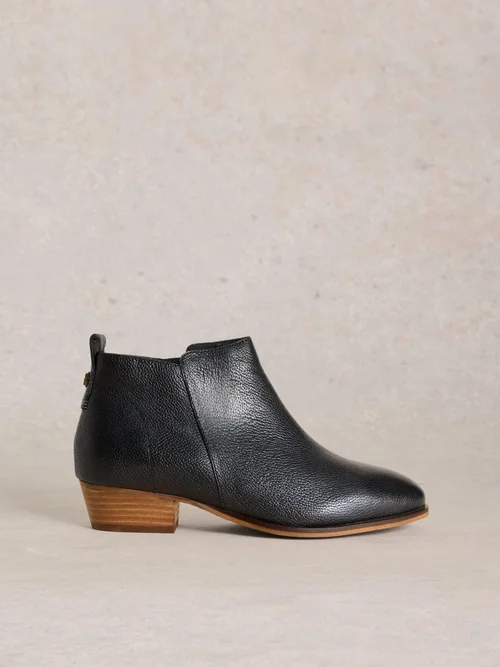 Bottines En Cuir Willow - Pure Blk - 40.5 Image 1