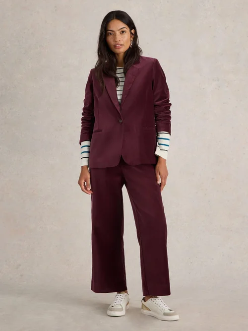 Blazer en velours Evelyn - Dk Plum - 50 Image 2