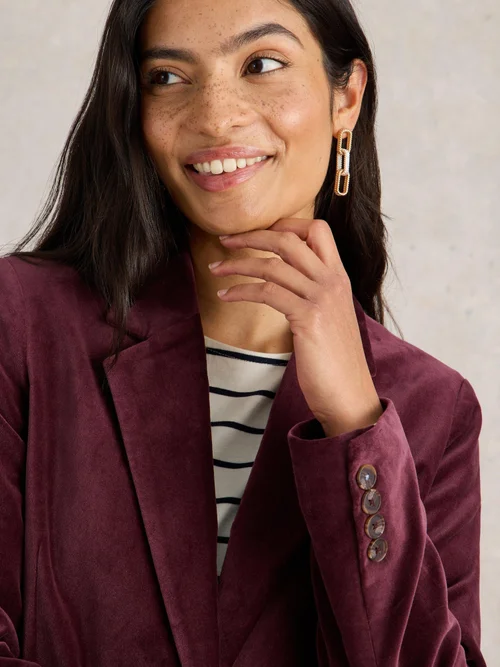 Blazer en velours Evelyn - Dk Plum - 50 Image 3