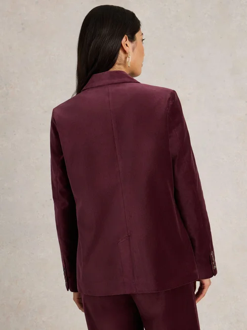 Blazer en velours Evelyn - Dk Plum - 50 Image 4