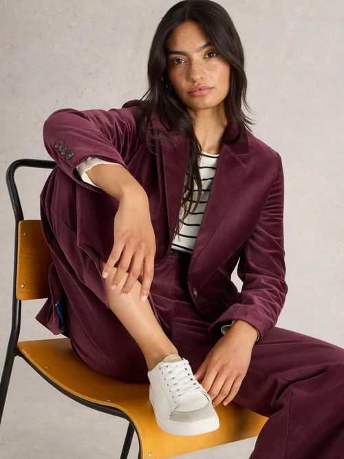 Blazer en velours Evelyn - Dk Plum - 50 Image 1