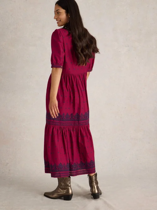 Robe brodée Polly - Red Mlt - 52 Image 4