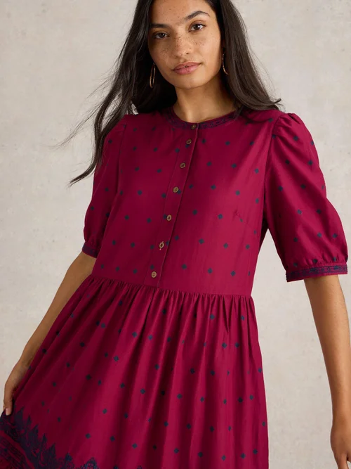 Robe brodée Polly - Red Mlt - 52 Image 3