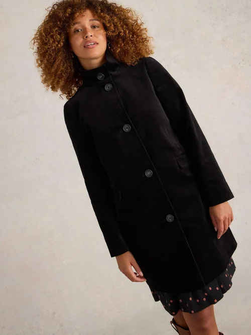 Manteau En Velours Karla - Pure Blk - 44/R Image 3
