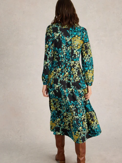 Robe midi en jersey Megan - Blk Pr - 34/R Image 4