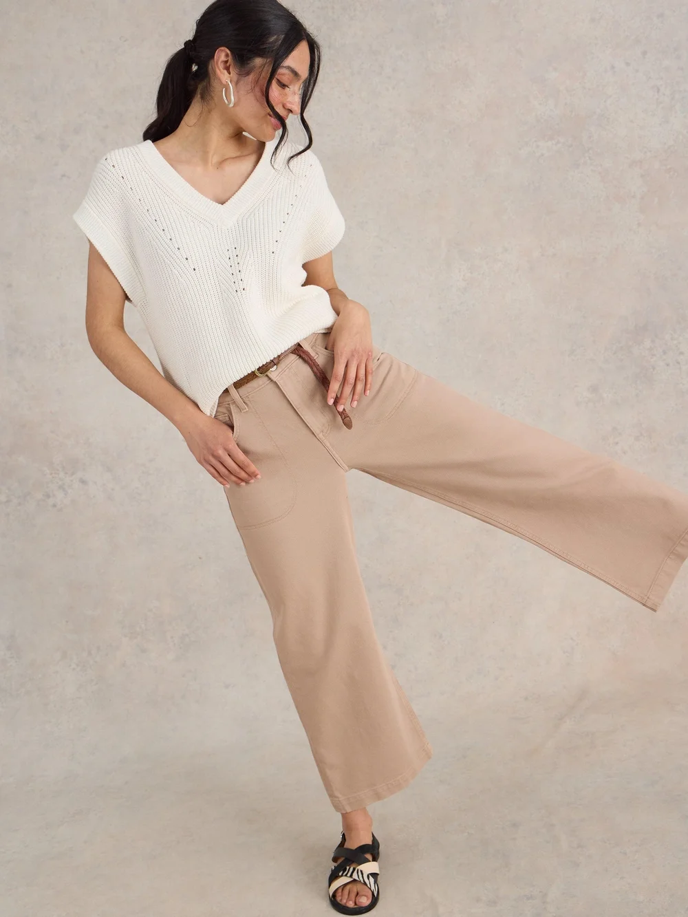 7/8-Jeans Tia mit weitem Bein - Dk Nat - 52/R Image 1