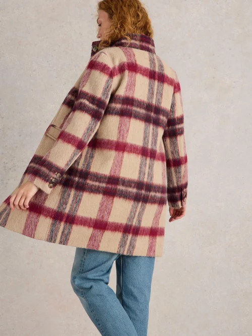 Manteau à carreaux Karla - Plum Mlt - 50/R Image 4