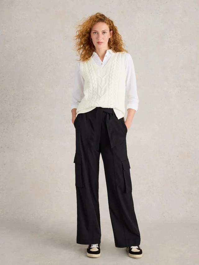 Pantalon cargo large Fern