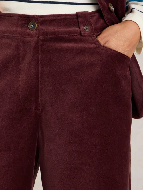 Pantalon court en velours Belle - Dk Plum - 48 Image 3