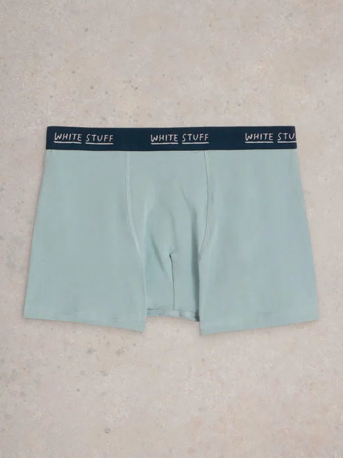 2-er Pack Boxershorts - Uni & Gestreift - Blue Mlt - S Image 3