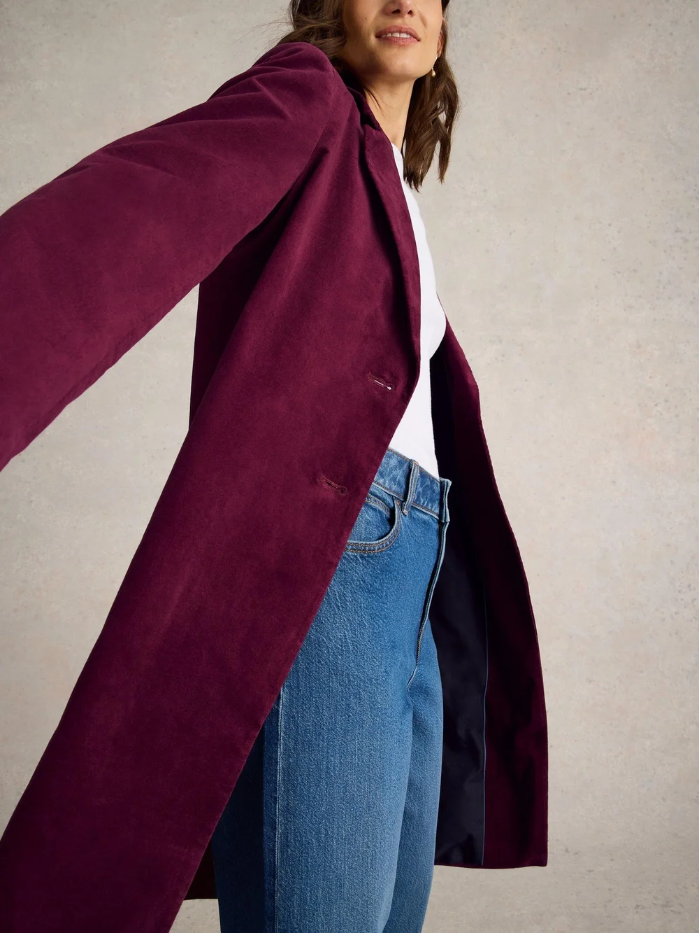 Manteau en velours Kamila - Dk Plum - 52/R Image 1
