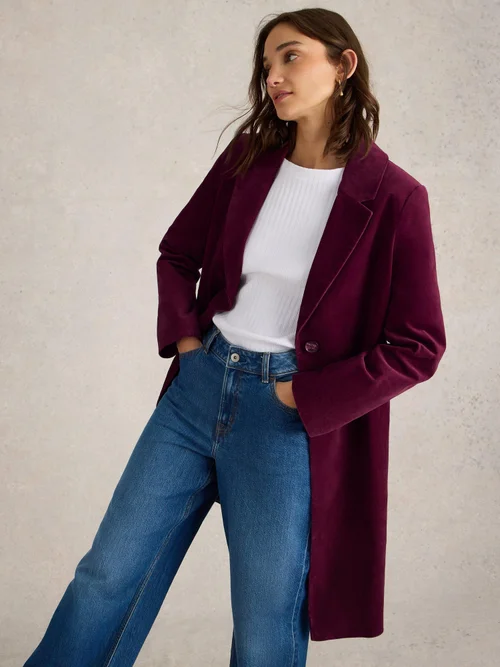 Manteau en velours Kamila - Dk Plum - 36/R Image 3